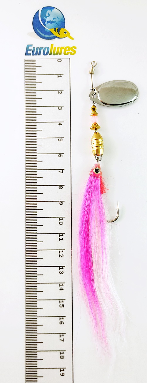 EUROLURES "SAMARA" modèle MK1 "STREAMER" FRENCH BLADE N° 3 "PINK & WHITE"