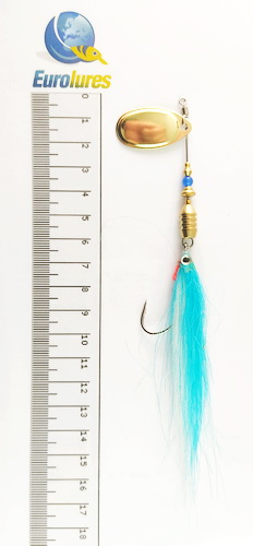 EUROLURES "SAMARA" modèle MK2 "STREAMER" CLEAR BLUE FRENCH BLADE GOLD N°3