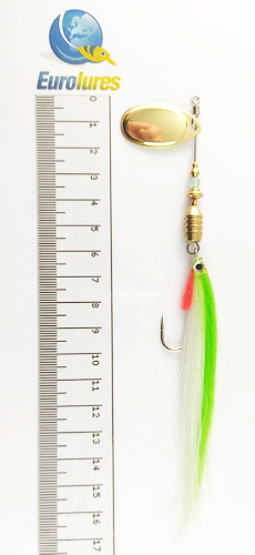 EUROLURES "SAMARA" modèle MK2 "STREAMER" GREEN APPLE FRENCH BLADE GOLD N°3