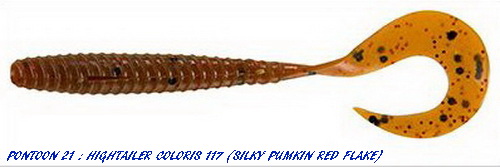 HIGHTAILER GRUB 3.25 inch (Coloris 117 -Silky Pumpkin Red Flake)