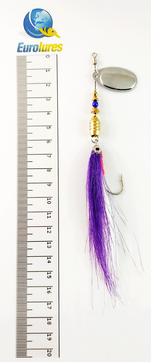 EUROLURES "SAMARA" modèle MK1 "STREAMER" FRENCH BLADE N° 3 "PURPLE WHITE"