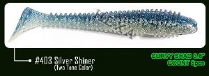 PAYO HEXA CURVY SHAD 3.8" SILVER SHINER