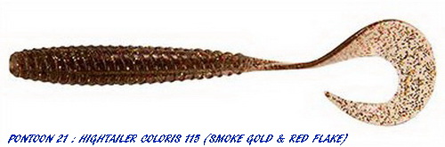 HIGHTAILER GRUB 3.25 inch (Coloris 115 - Smoke Gold & Red Flake)