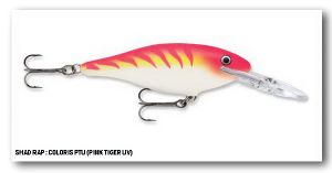 RAPALA SHAD RAP SR-09 PTU PINK TIGER UV