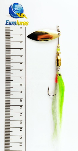 EUROLURES "SAMARA" modèle MK2 "STREAMER" GREEN APPLE WILLOW GOLD N°4