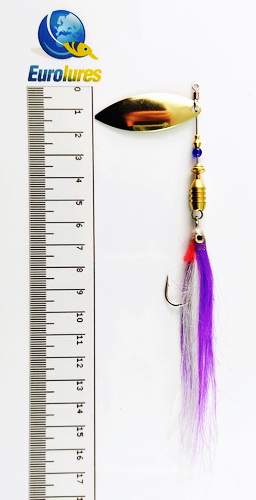 EUROLURES "SAMARA" modèle MK2 "STREAMER" PURPLE WHITE WILLOW GOLD N°4